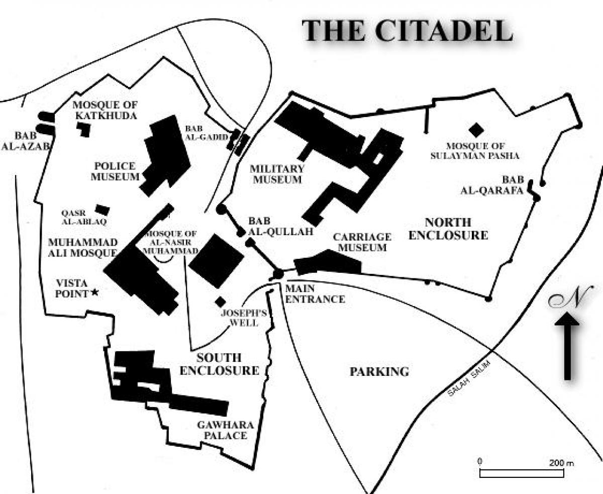Žemėlapis kaire citadelė