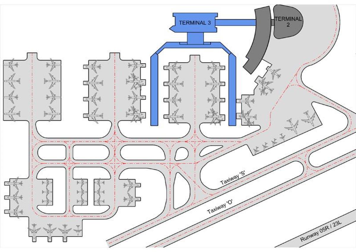 kairo oro uostas, terminalo 3 žemėlapis