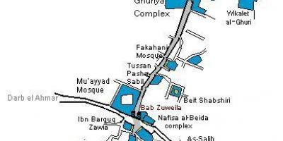 Khan el khalili turgus žemėlapyje