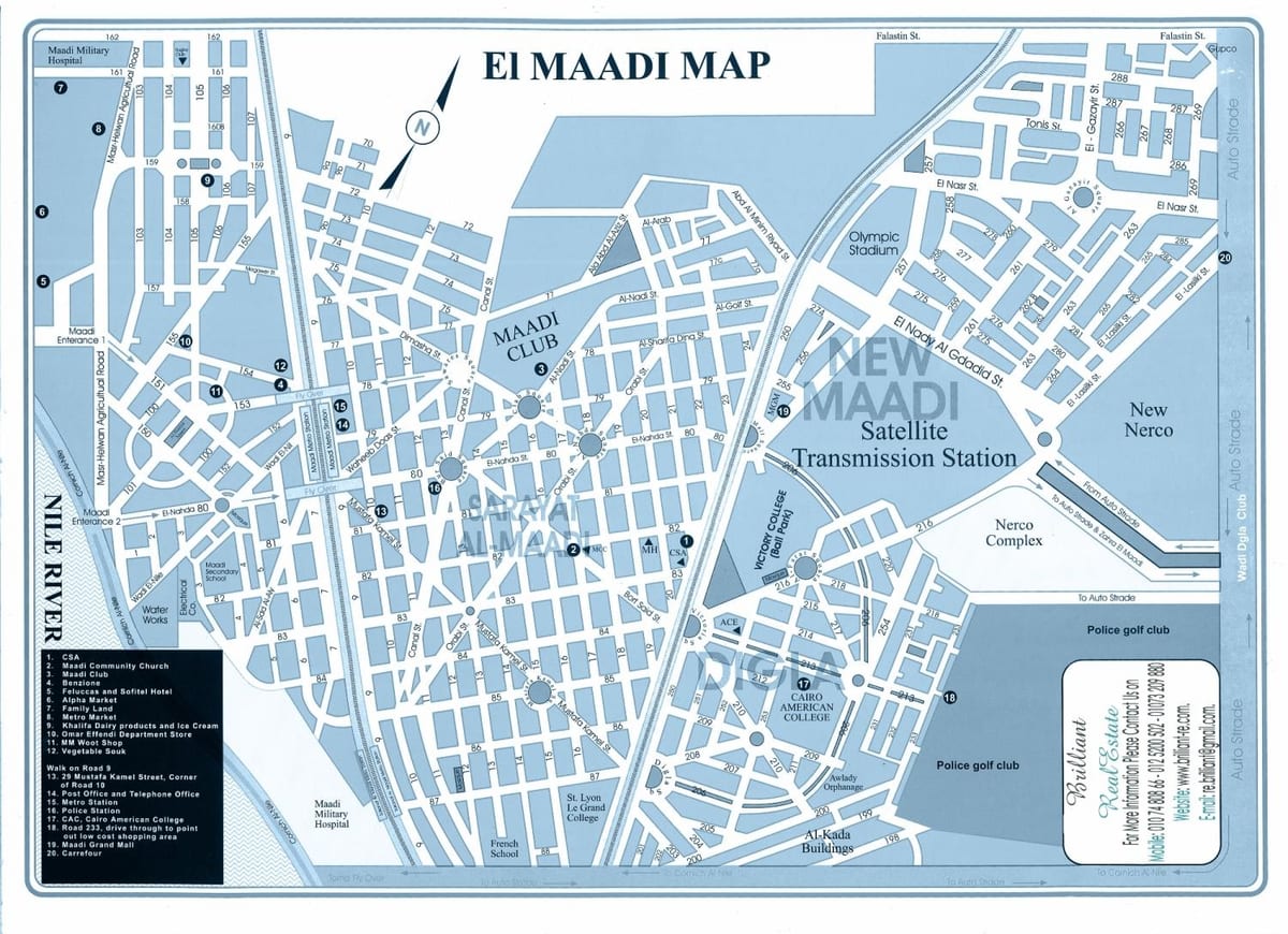 Žemėlapis cairo maadi